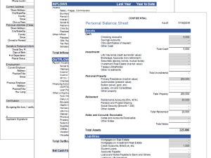 Personal Financial Statement Template Personal Financial Statement Template